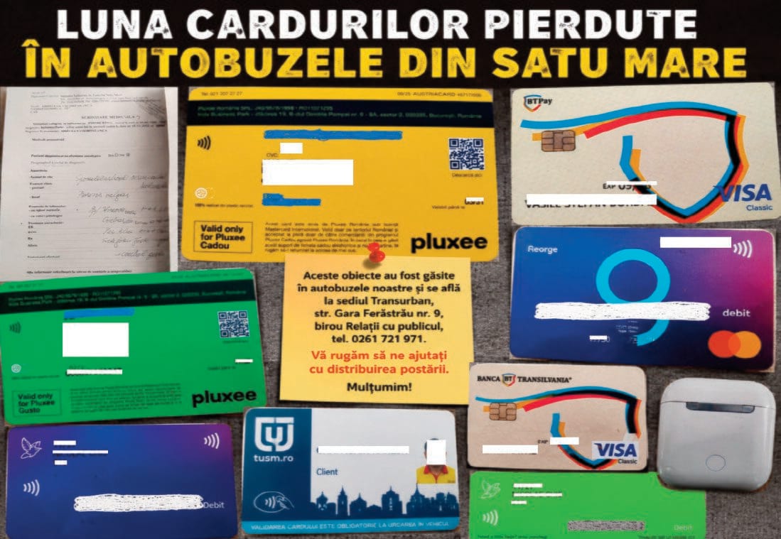 Autobuz din Satu Mare cu pasageri și obiecte uitate pe scaune Autobuz din Satu Mare cu pasageri și obiecte uitate pe scaune