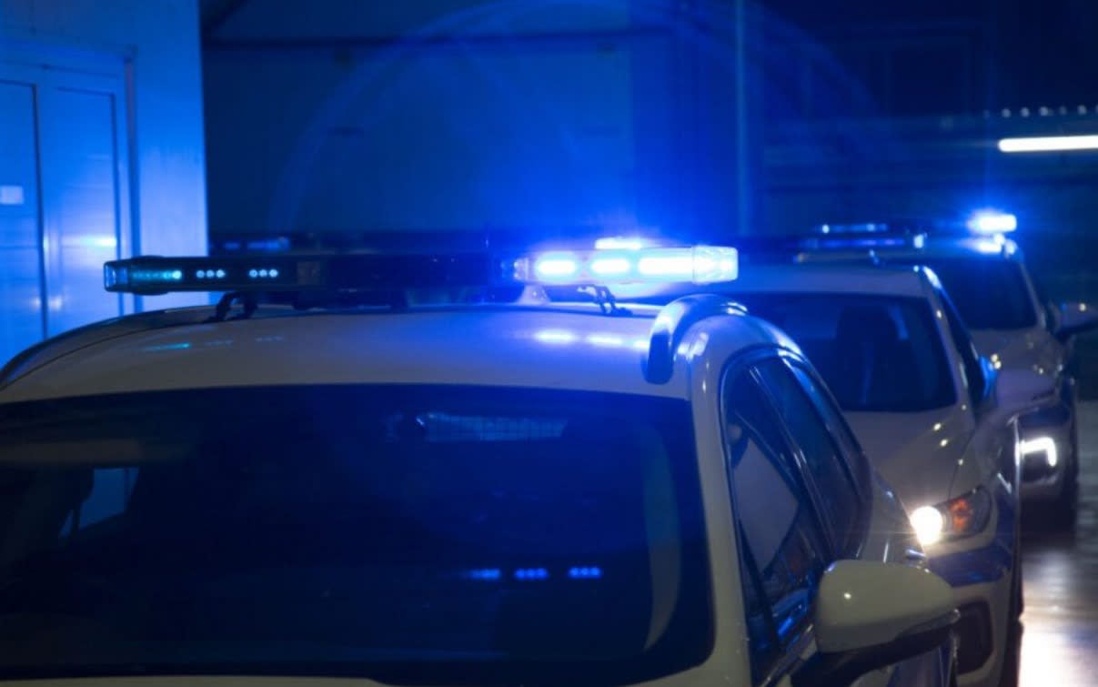 Polițiști eleni arestând suspect lângă situl antic Acropole Polițiști eleni arestând suspect lângă situl antic Acropole