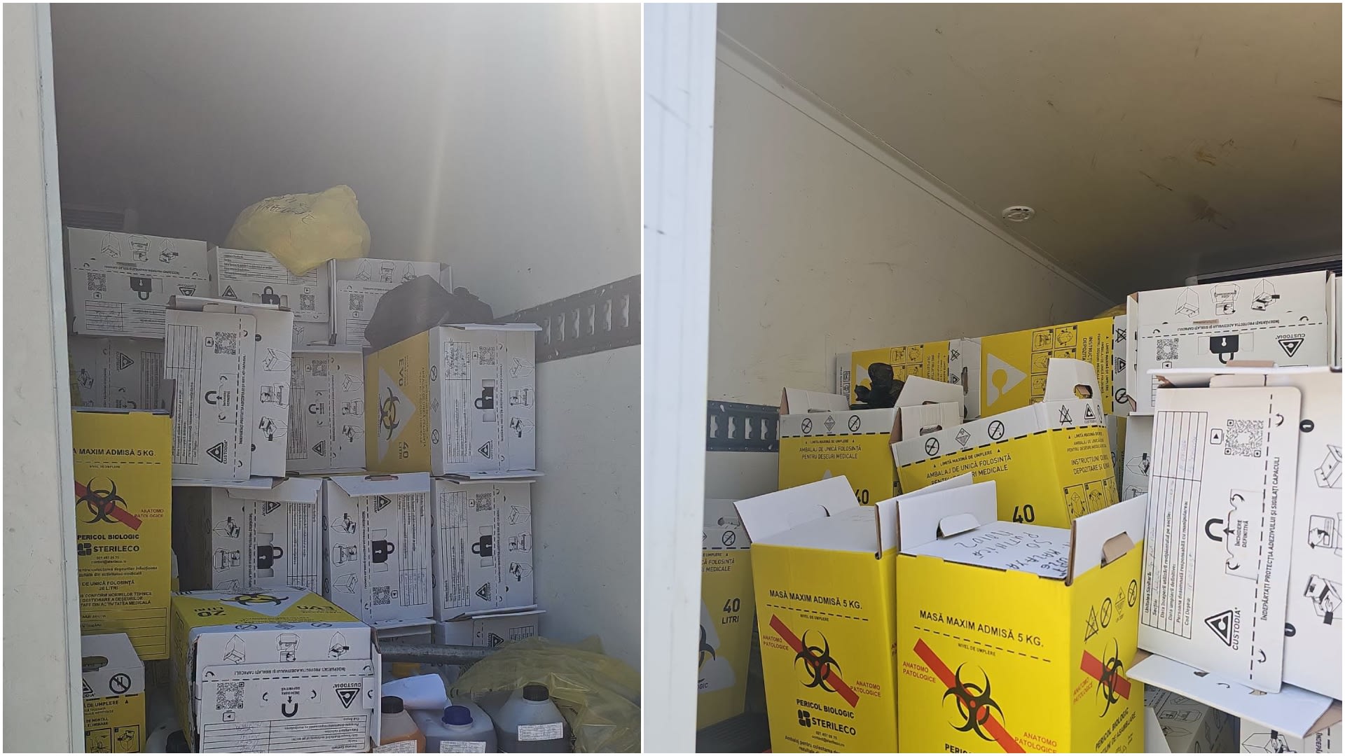Camion cu deșeuri medicale periculoase oprit de Garda de Mediu în București Camion cu deșeuri medicale periculoase oprit de Garda de Mediu în București
