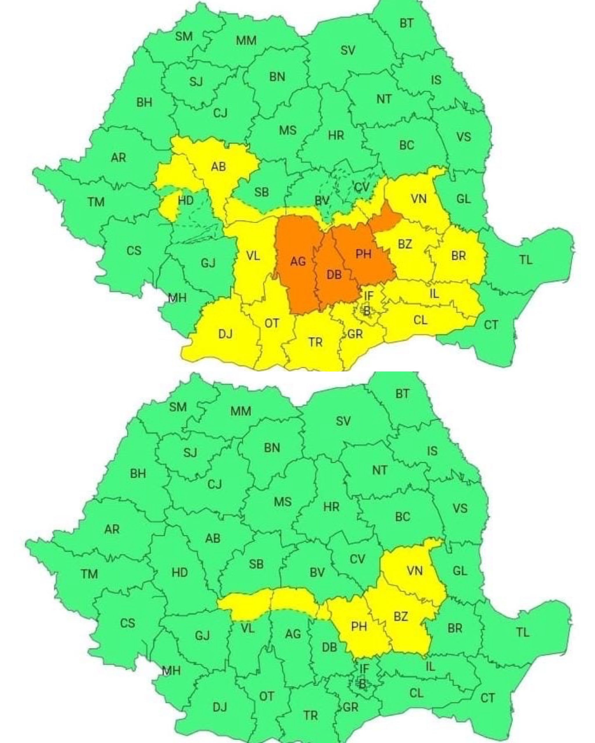 Furtună cu vijelii și ploi torențiale în Dâmbovița