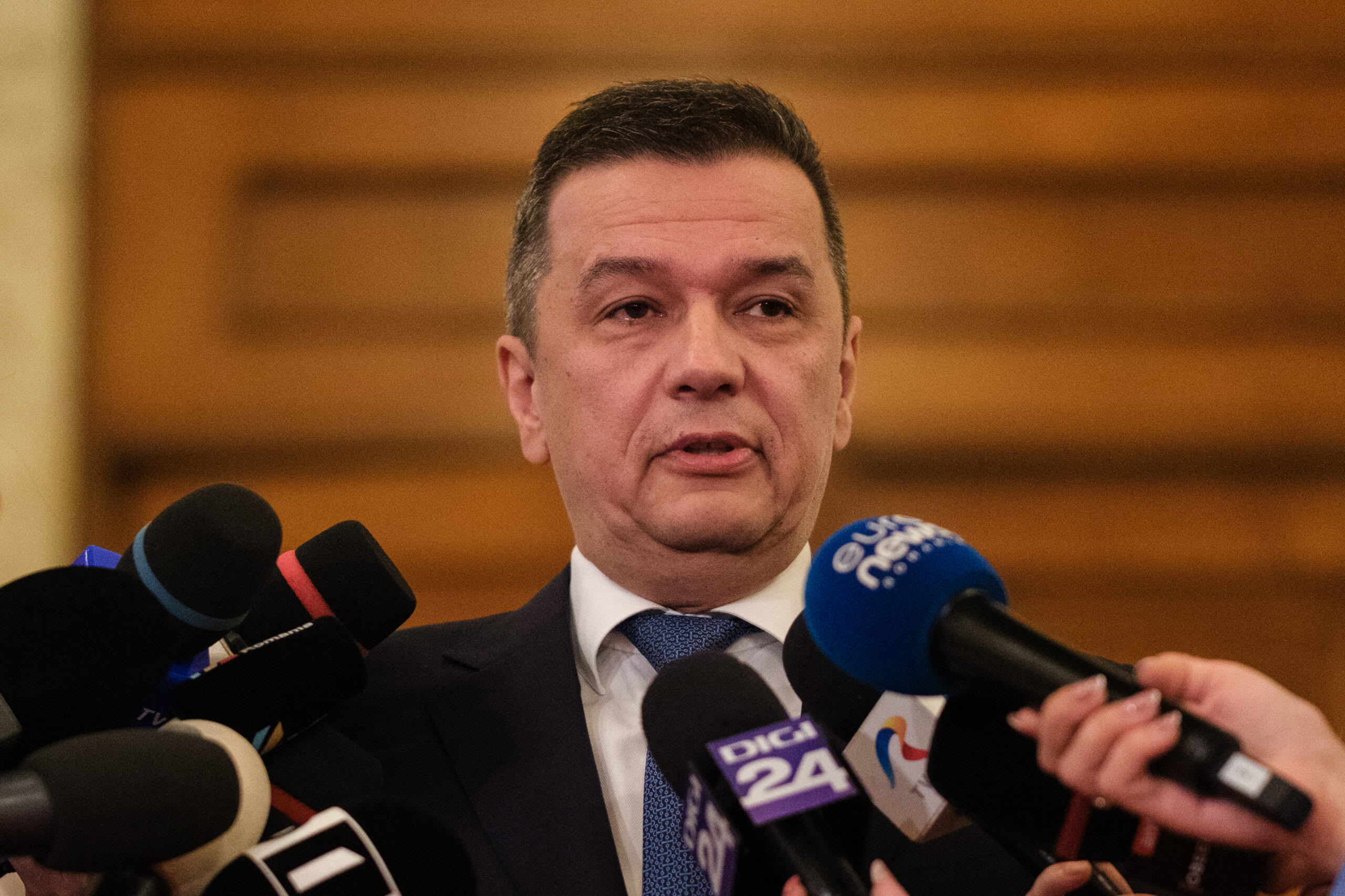 Sorin Grindeanu în timpul unei intervenții politice
