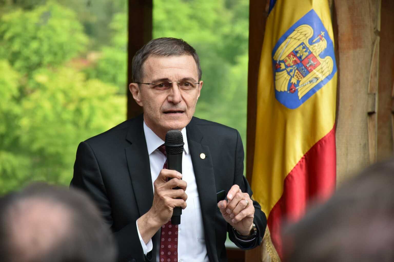 Ioan-Aurel Pop în timpul unei conferințe despre istorie