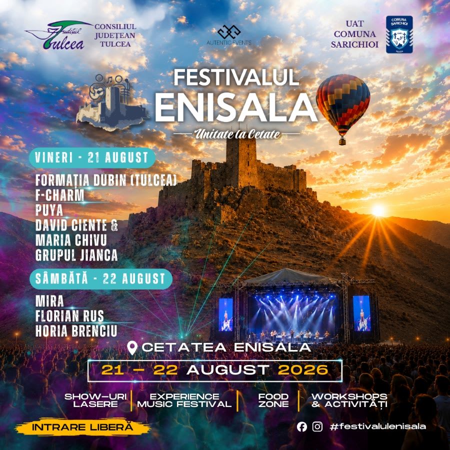 Artiști pe scenă la Festivalul Enisala 2026 în Dobrogea
