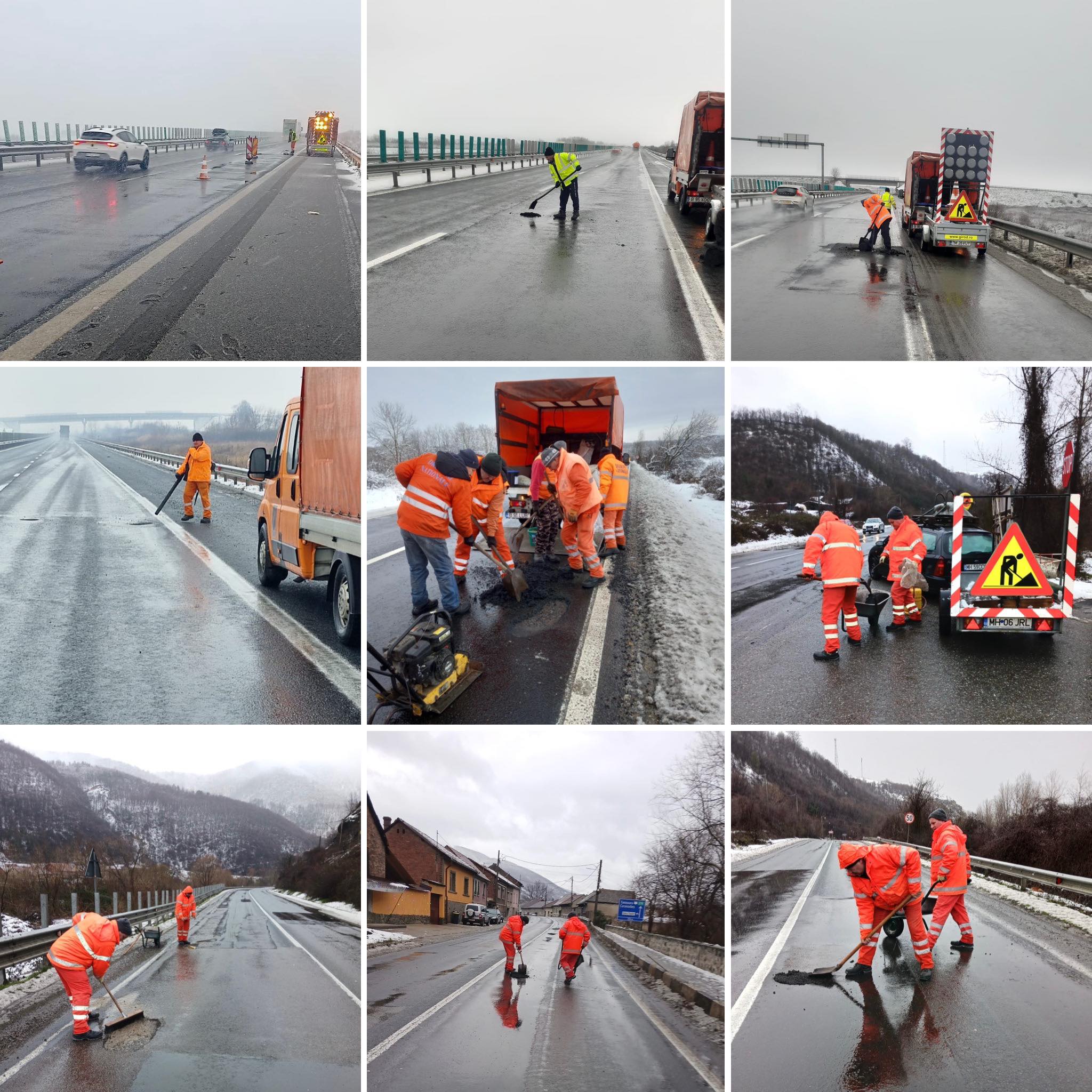 Autoturism lovind utilaj al DRDP Timișoara pe un drum din Timiș
