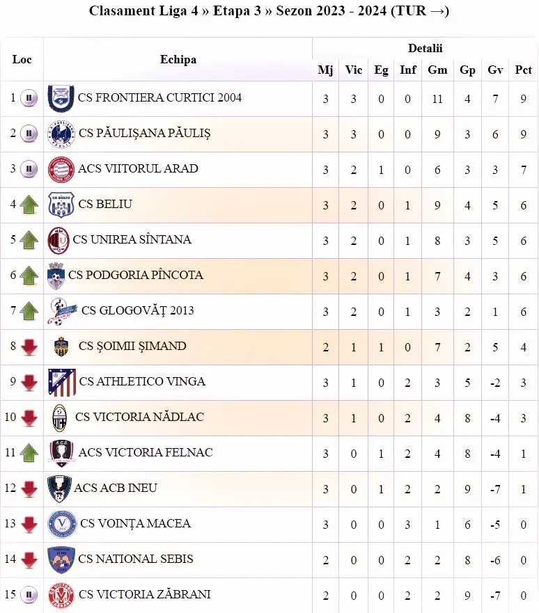 Echipe de fotbal din Arad în timpul unui meci oficial