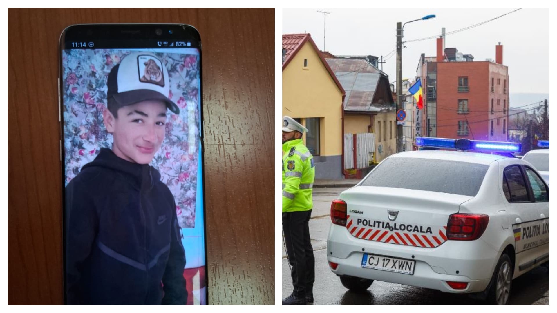 Polițiști clujeni cu adolescent în centrul orașului