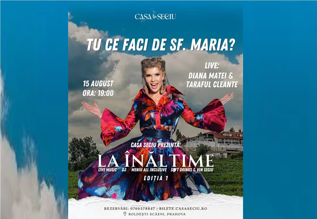 Spectacol muzical live la Casa Seciu de Sfânta Maria, cu priveliște spre podgoriile Prahovei