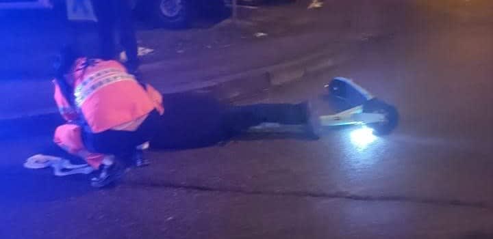 Bărbat accidentat pe trotinetă electrică