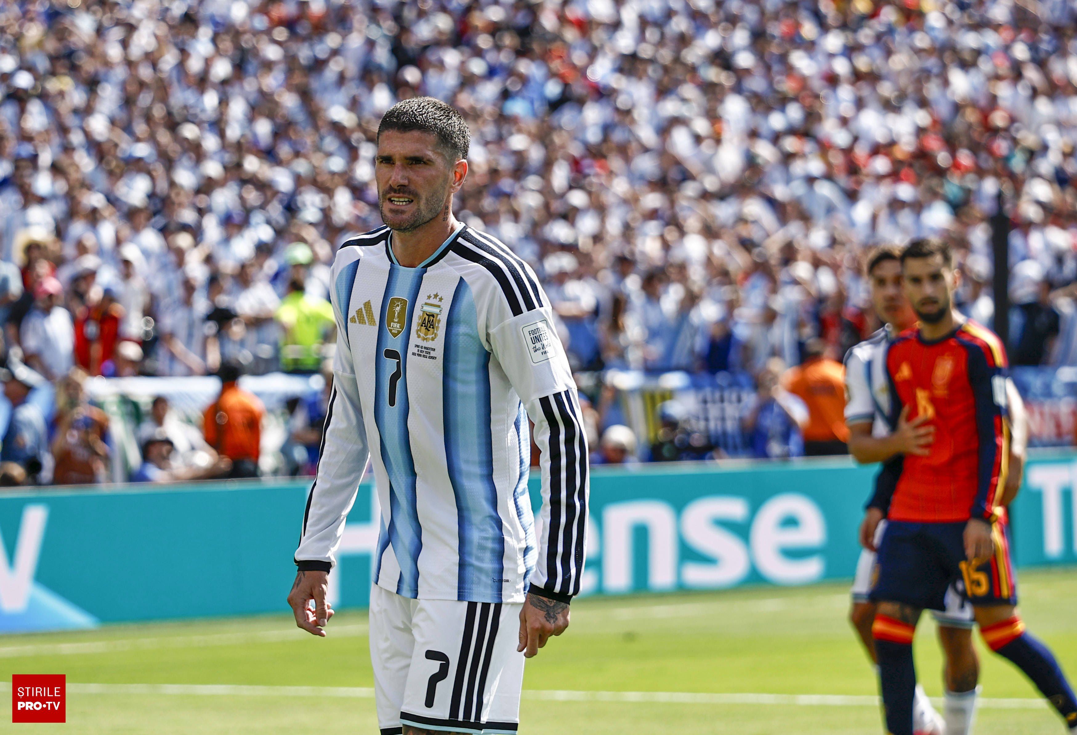Rodrigo De Paul în timpul meciului de la Cupa Mondială 2026 Rodrigo De Paul în timpul meciului de la Cupa Mondială 2026