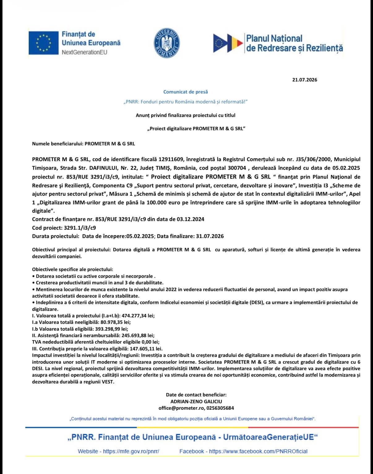 Echipamente IT moderne în companie din Timișoara