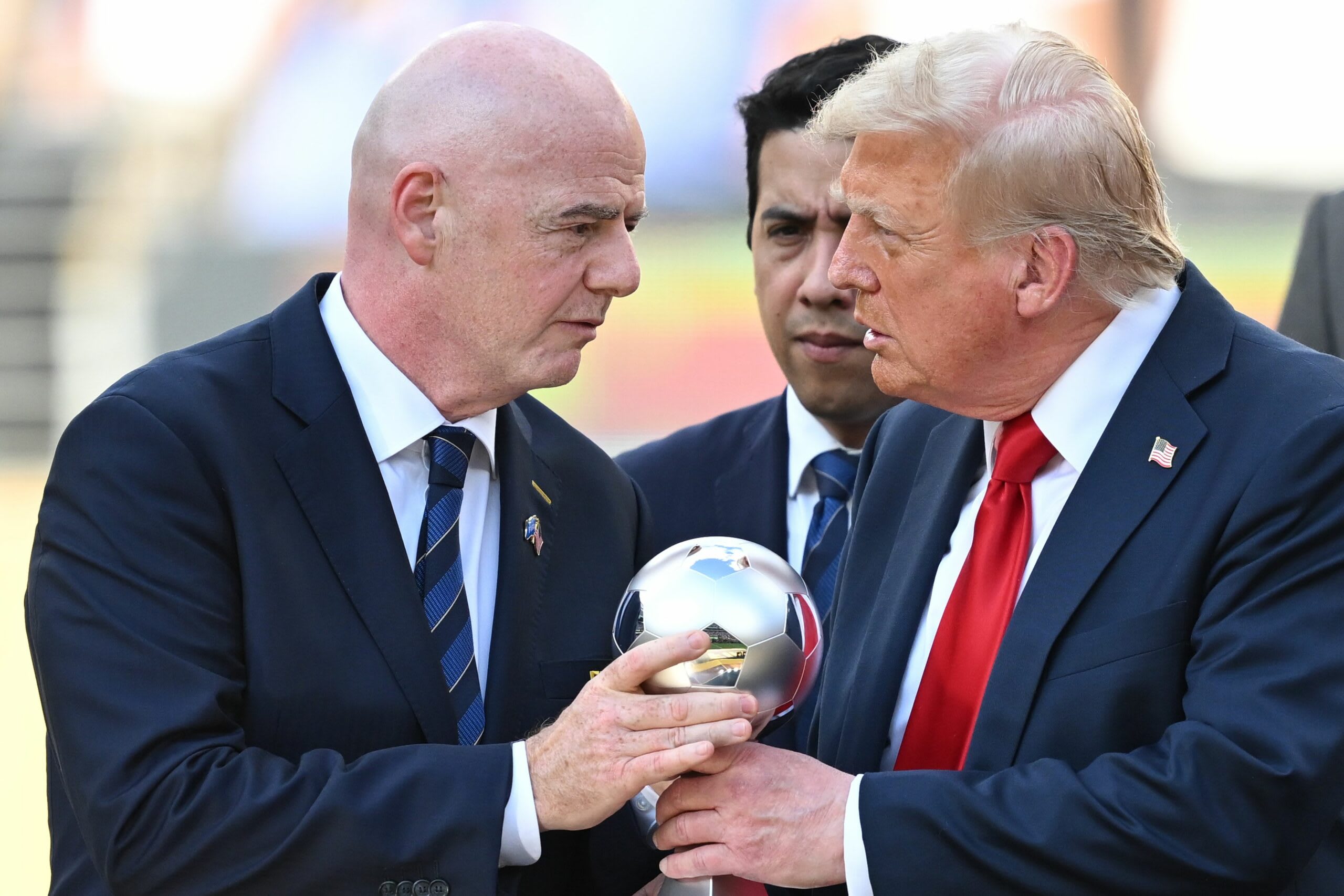 Gianni Infantino în timpul unei conferințe internaționale