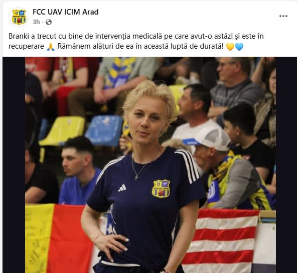 Brankica Hadzovic în timpul tratamentului medical