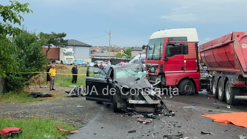 Accident rutier între Techirghiol și Agigea, mașini avariate, intervenție de urgență