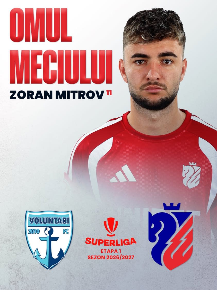Zoran Mitrov, desemnat omul meciului în partida FC Botoșani - Voluntari
