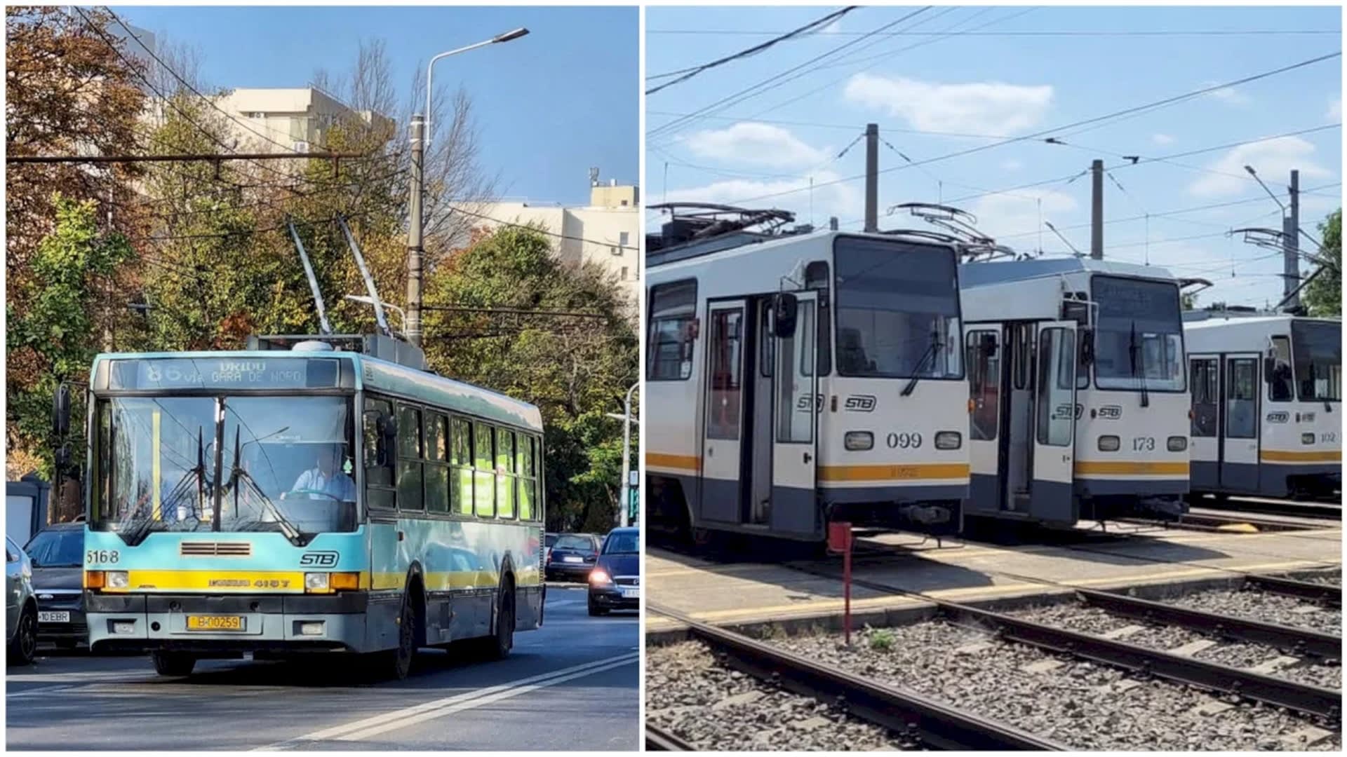 Autobuz și tramvai în circulație în București, pe trasee obișnuite
