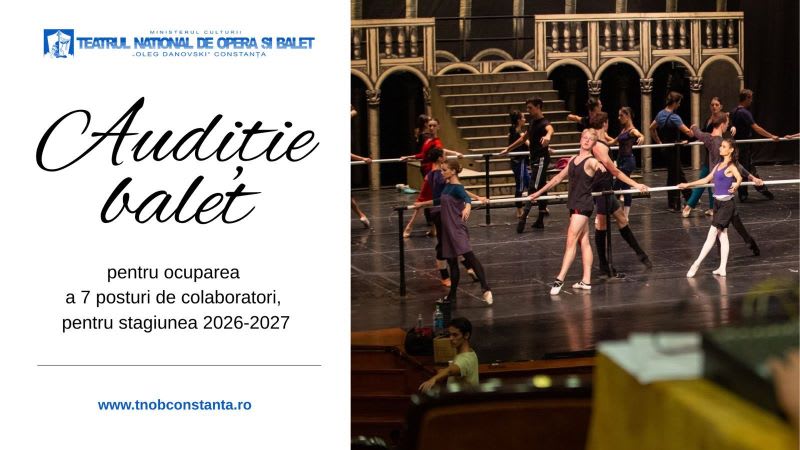 Dansatori în sala de balet în timpul audiției