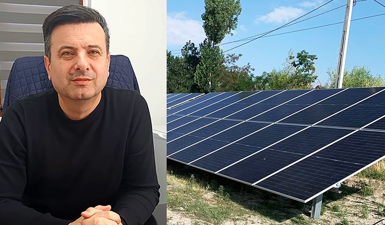 Constructori în șantier pentru centrala fotovoltaică în Găvănești