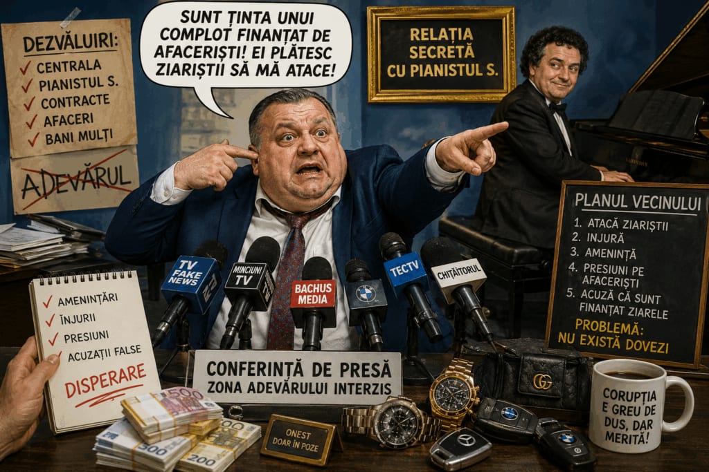 Președintele României în timpul unei conferințe de presă Președintele României în timpul unei conferințe de presă