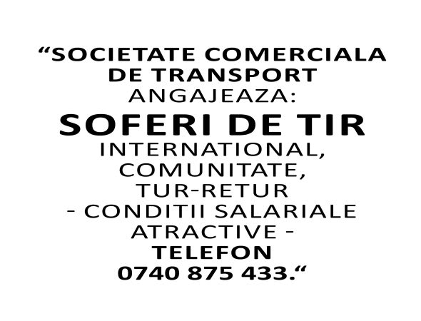 Camioane de transport în Argeș, angajare în desfășurare