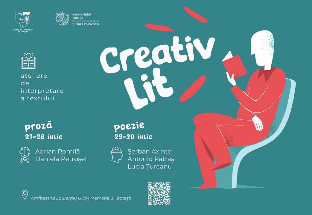 Atelierele CreativLit revin la Ipotești: 20 de profesori participă la ediția a VIII-a