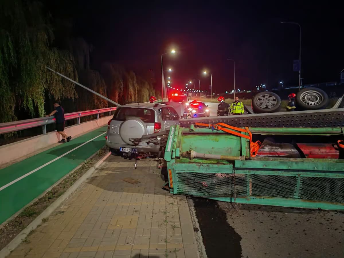 Două accidente rutiere fără victime în județul Botoșani, în noaptea de 22 iulie