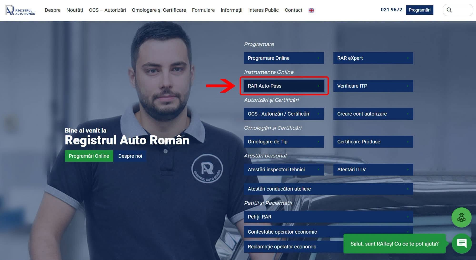 Site web oficial RAR cu logo și certificat auto Site web oficial RAR cu logo și certificat auto