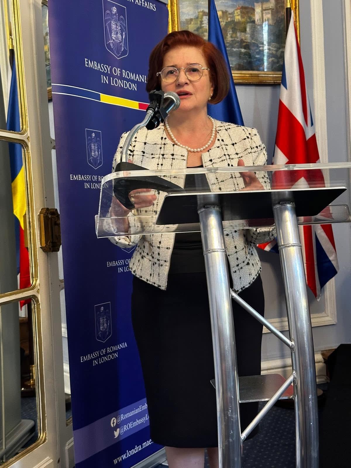 Prof. univ. dr. Cătălina Poiană în timpul evenimentului la Zalău