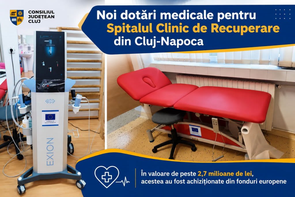 Echipamente medicale moderne pentru Spitalul de Recuperare din Cluj-Napoca