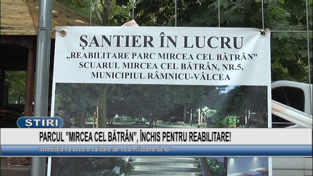 Parcul Mircea cel Bătrân din Râmnicu Vâlcea în proces de reabilitare