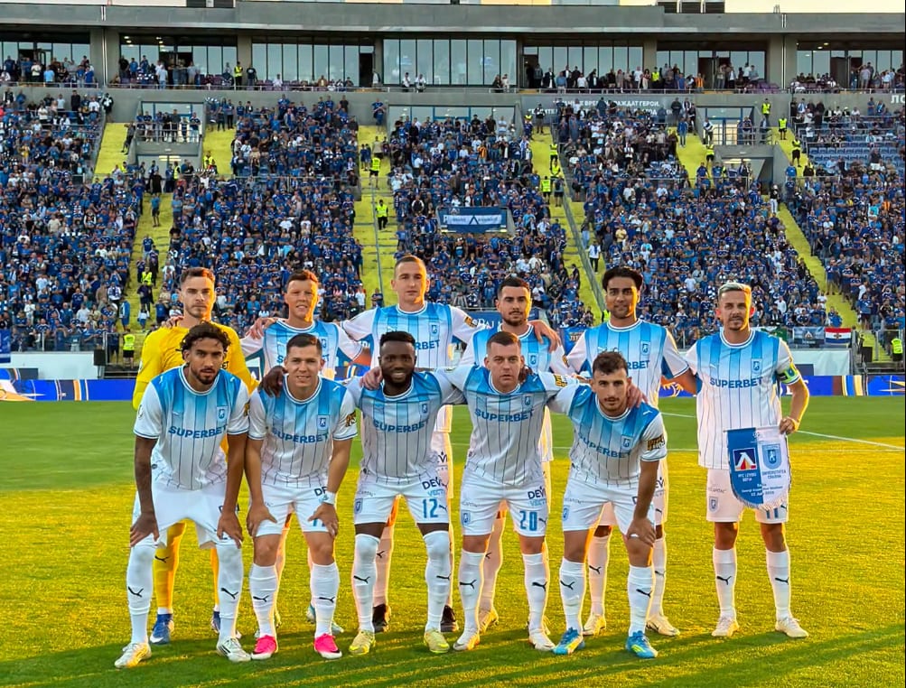 Adrian Rus în acțiune în meciul cu Levski Sofia