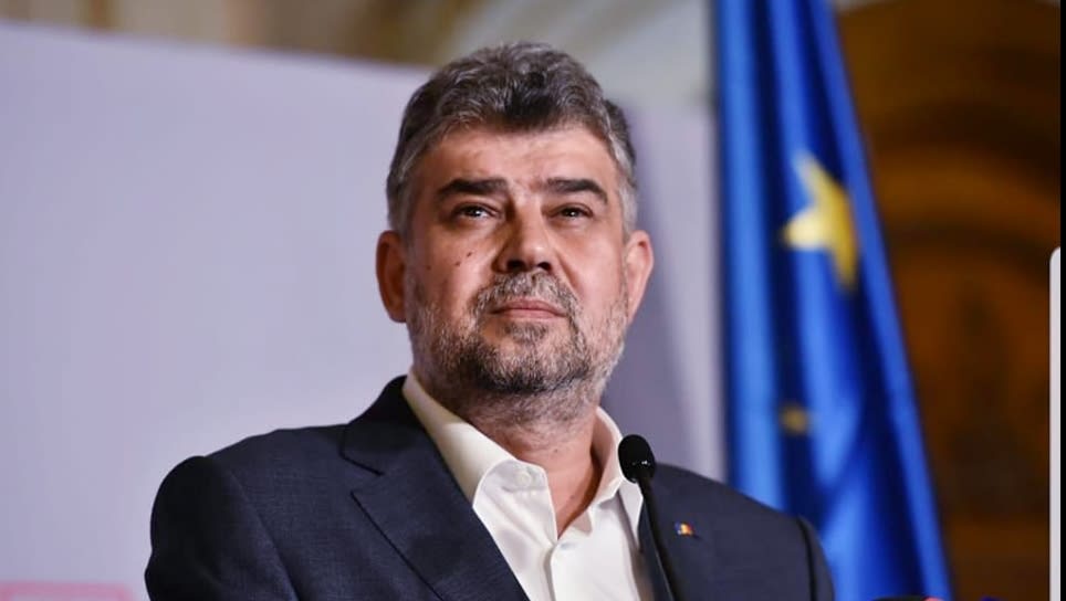 Marcel Ciolacu în timpul declarației despre reformă administrativ-teritorială