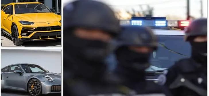 Mașini de lux Lamborghini și Porsche confiscate de DNA Timișoara