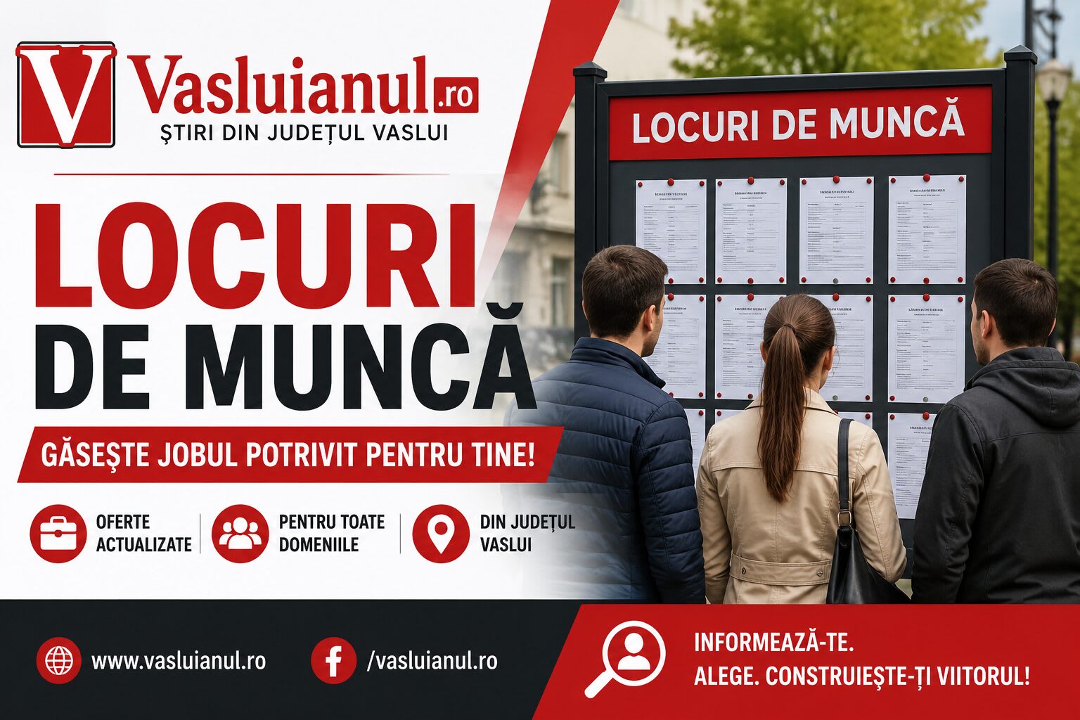 Persoane angajate în județul Vaslui, listă de posturi vacante