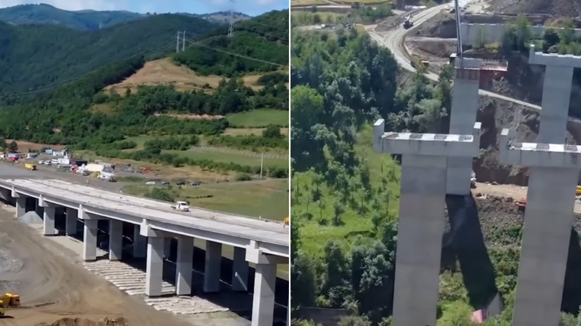 Lansarea tablierului pe viaductul Autostrăzii A1 Lansarea tablierului pe viaductul Autostrăzii A1