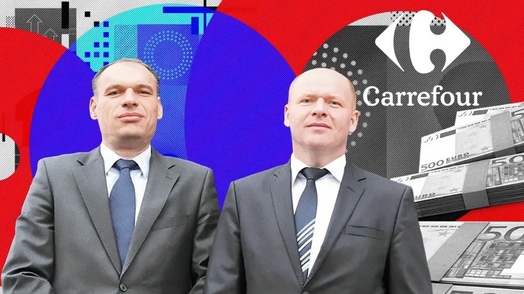 Frații Pavăl în fața magazinului Dedeman, simbol al afacerii de succes Frații Pavăl în fața magazinului Dedeman, simbol al afacerii de succes