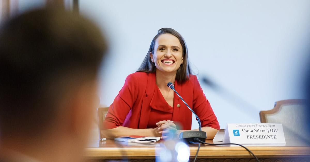 Oana Țoiu la o conferință de presă