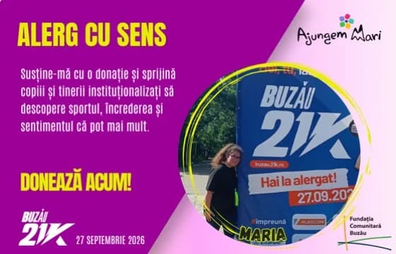 Maria Voicu participând la Semimaraton pentru copiii vulnerabili