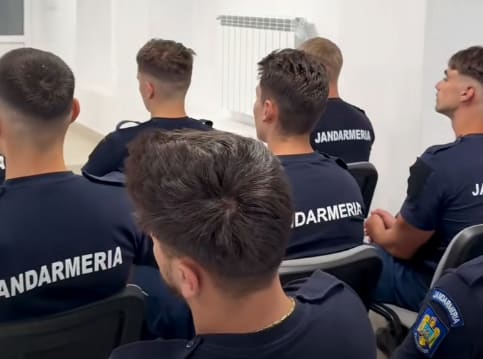 Elevi jandarmi în practică la Inspectoratul de Jandarmi Neamț