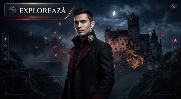 Slot online Dracula cu simboluri vampirice și tematică transilvăneană