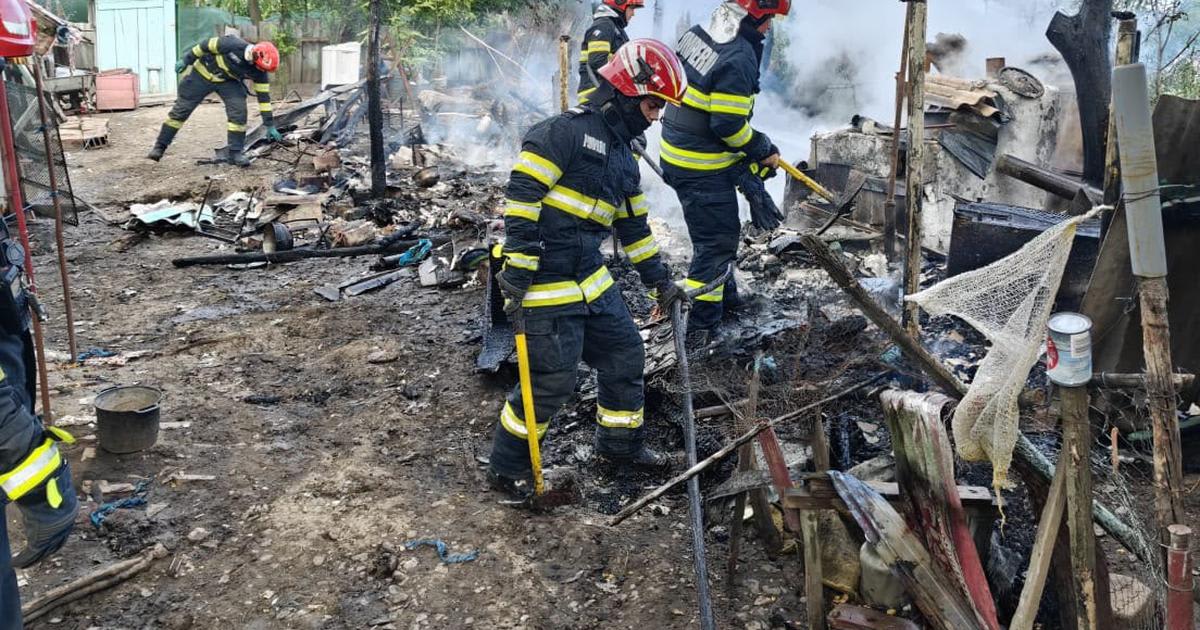 Incendiu la o anexă gospodărească în Potângeni