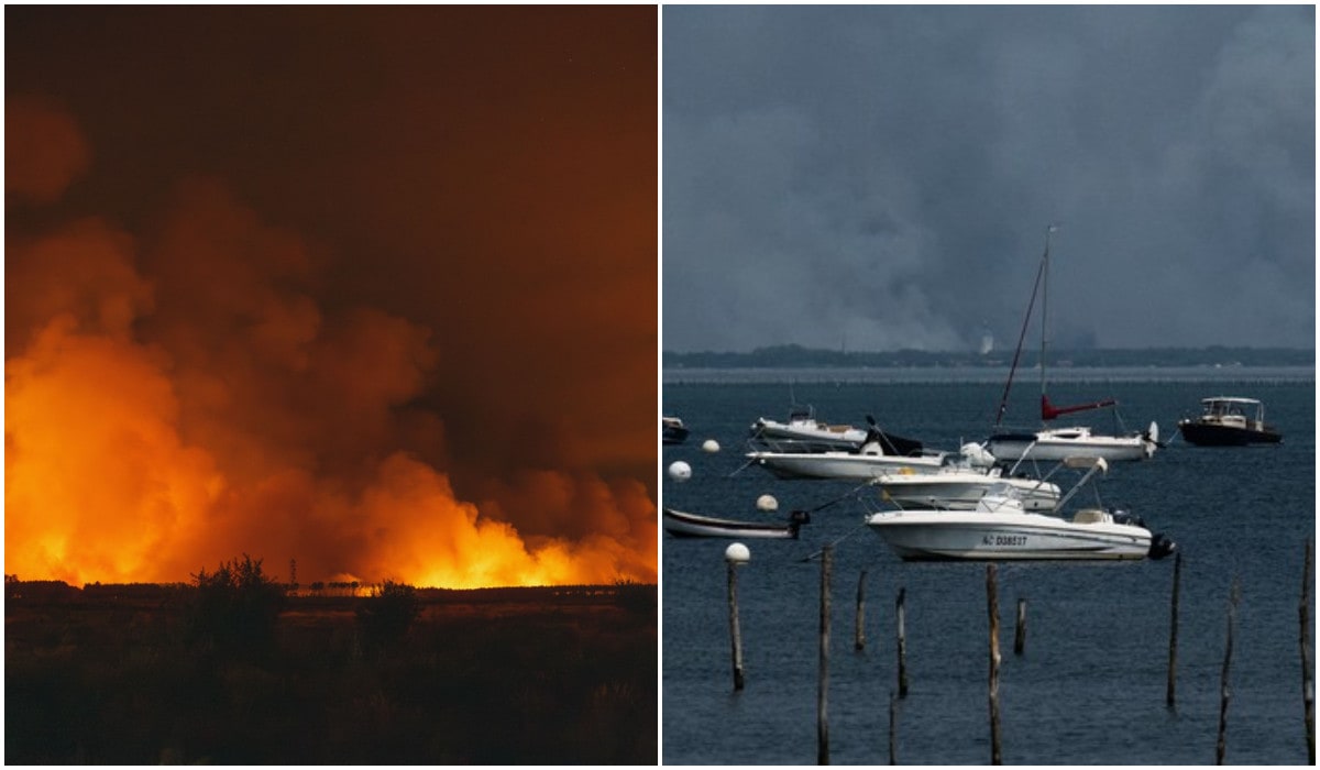 Pompieri francezi și spanioli în luptă cu incendiile de vegetație Pompieri francezi și spanioli în luptă cu incendiile de vegetație