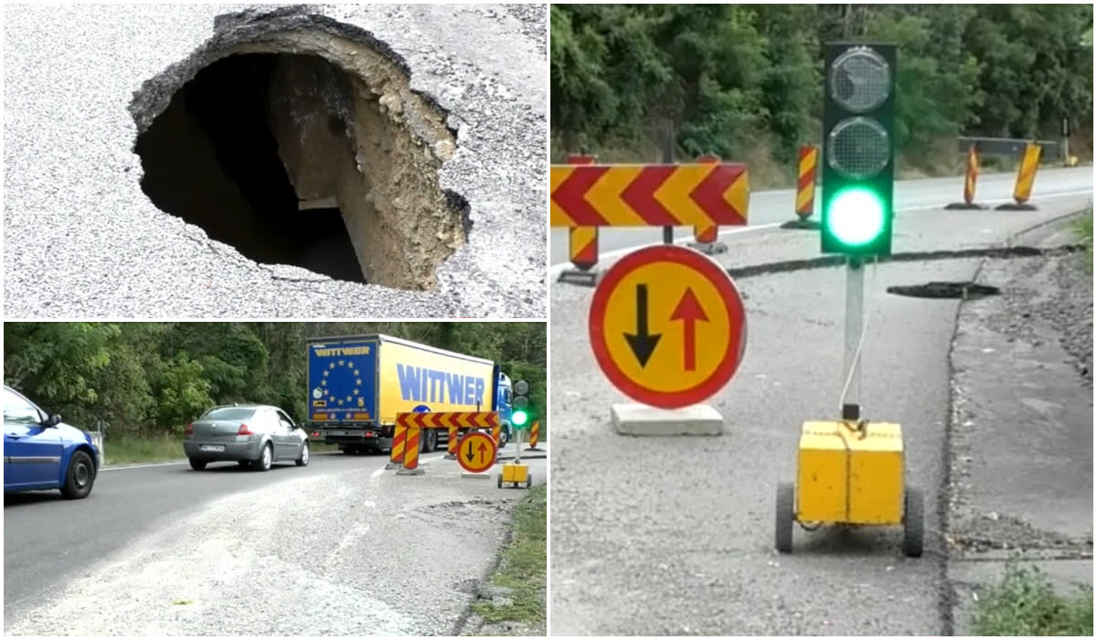 Trafic blocat pe DN 56A în zona dealului Stârmina, șoferi în cozi lungi