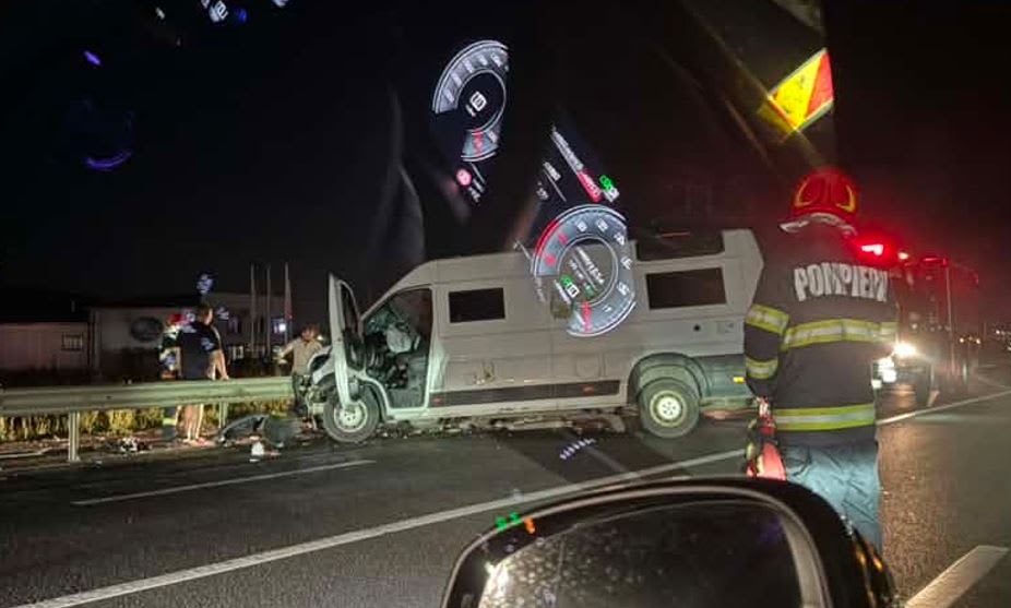 Accident rutier la Gilău, Cluj, cu rulota și autoturism implicate