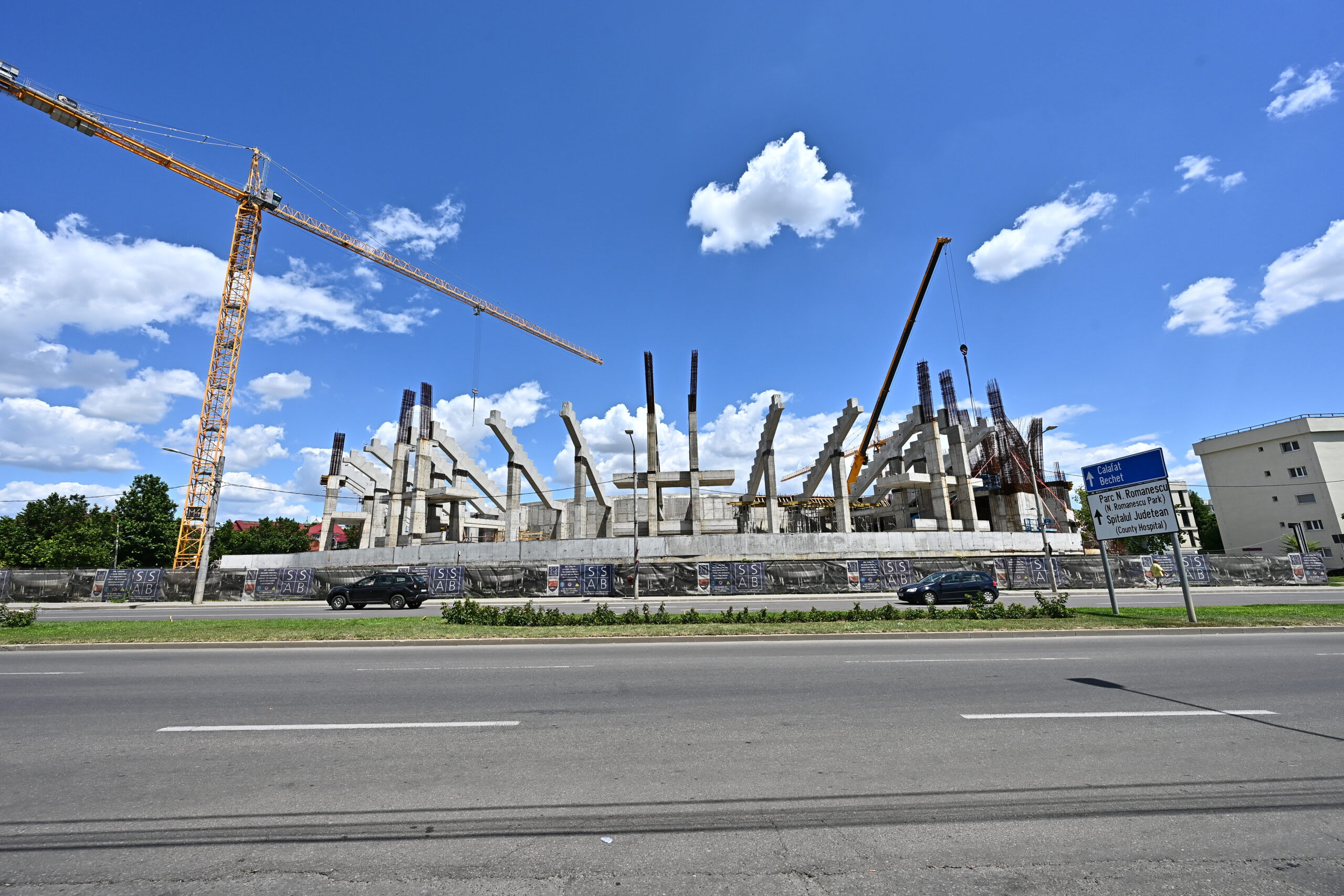 Velodrom Craiova în construcție