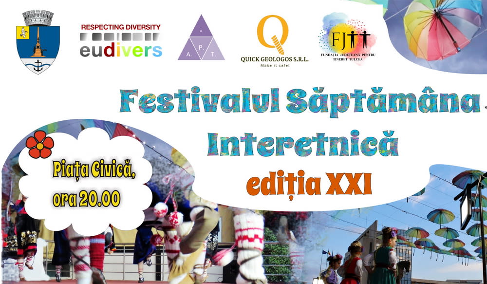 Ansamblul de dansuri grecești și participanți la festival în Tulcea