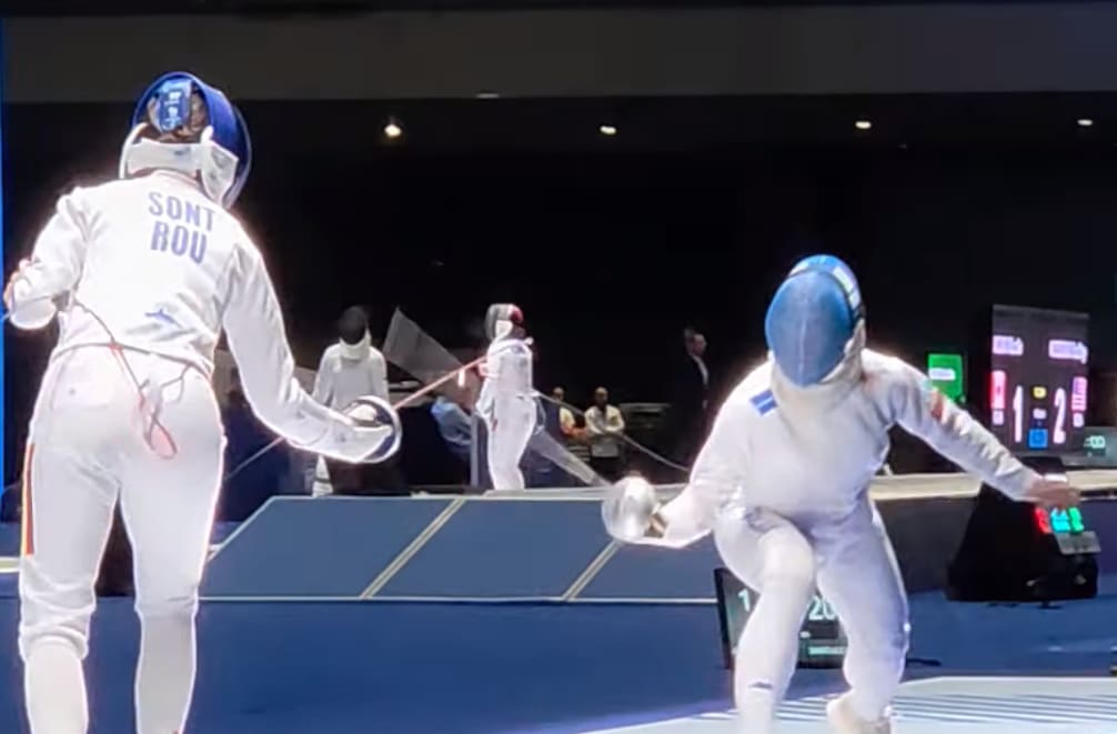 Sportivi români de scrimă la competiție internațională
