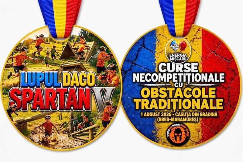Copii și adulți participând la curse cu obstacole în natură, Breb