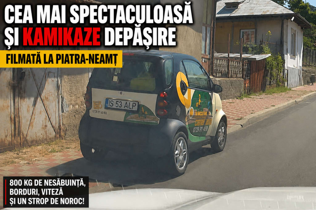 Depășire riscantă pe drum public