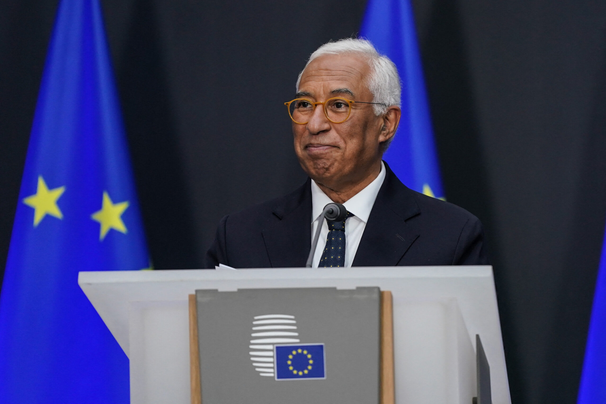 Antonio Costa în discurs, simbol al solidarității europene