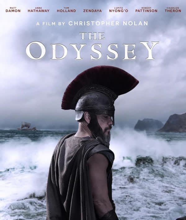 Ecran IMAX cu filmul 'The Odyssey' și publicul în sală Ecran IMAX cu filmul 'The Odyssey' și publicul în sală